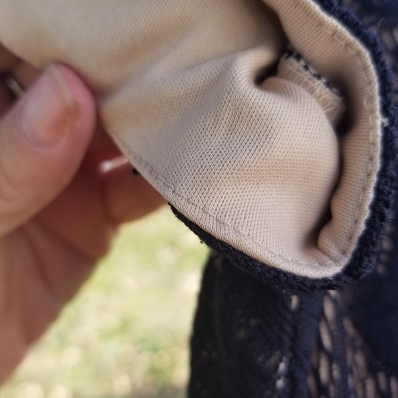 Black lace over nude dress. Brand: Perceptions N.Y. size 8 - Picture 5 of 6